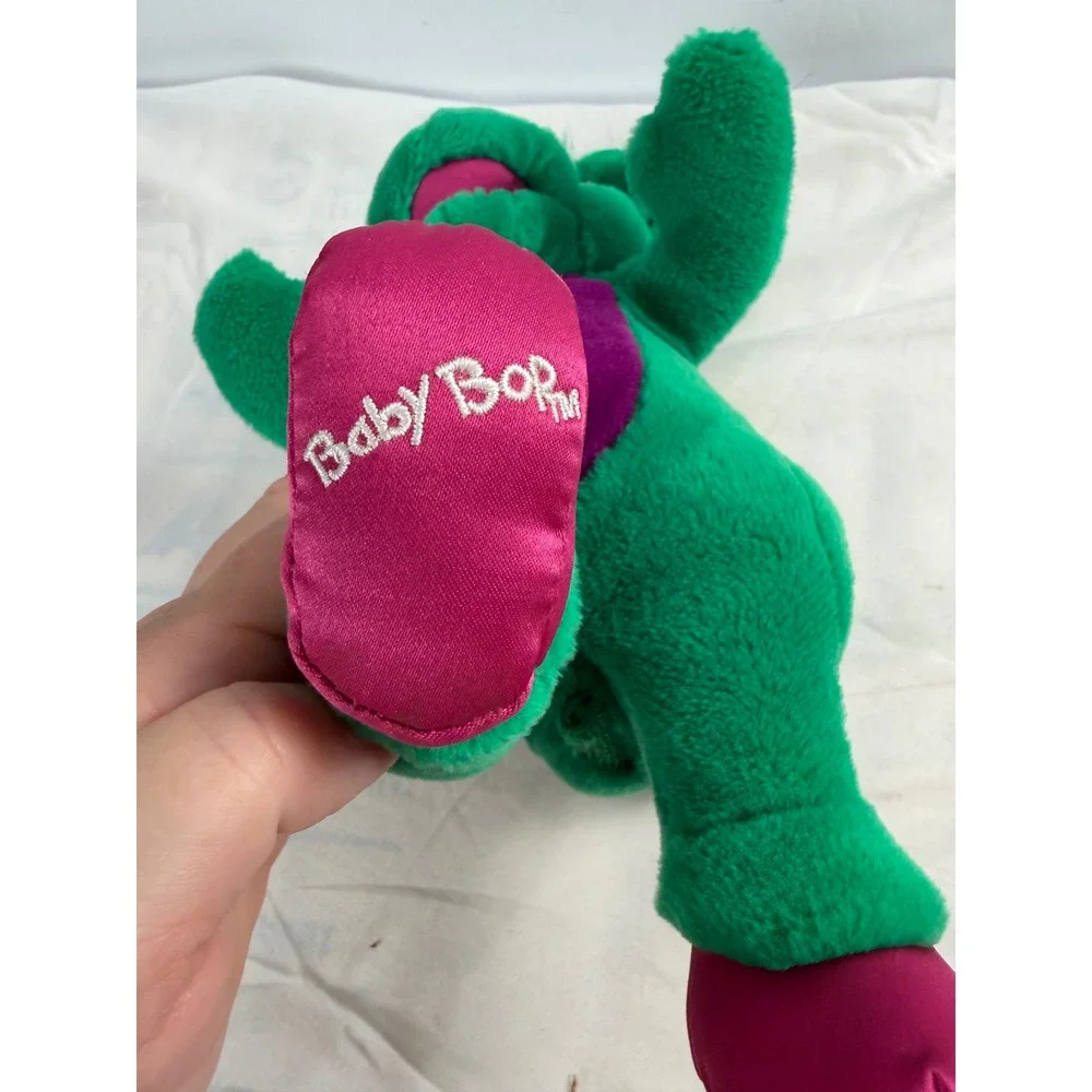 Vintage Barney & Friends Singing Baby Bop Plush Green Dinosaur  Bear Lyons 90s